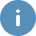 Informational icon in blue circle