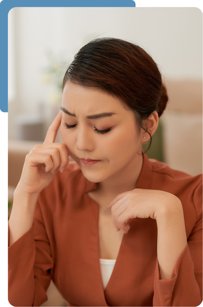 Woman experiencing stress, representing TMS for Anxiety Treatment in Valencia, Calabasas & Lancaster, CA