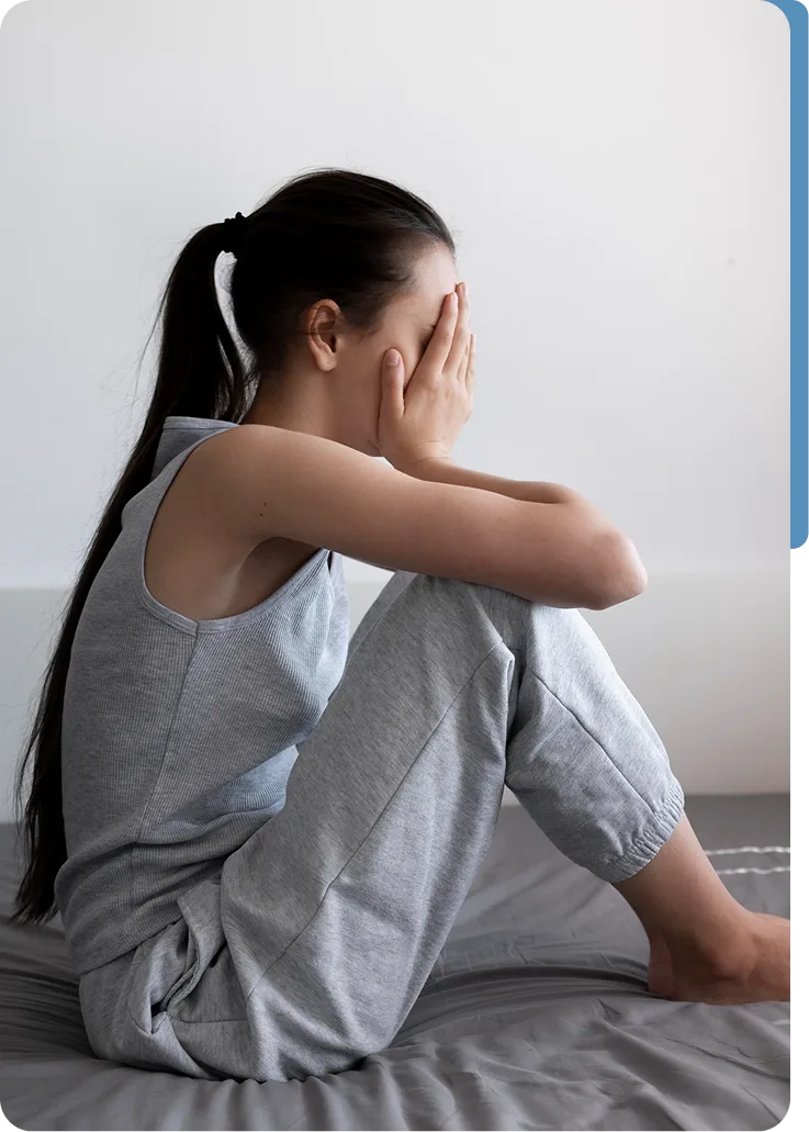 a woman seeking TMS for depression treatment in valencia, Calabasas & Lancaster, CA