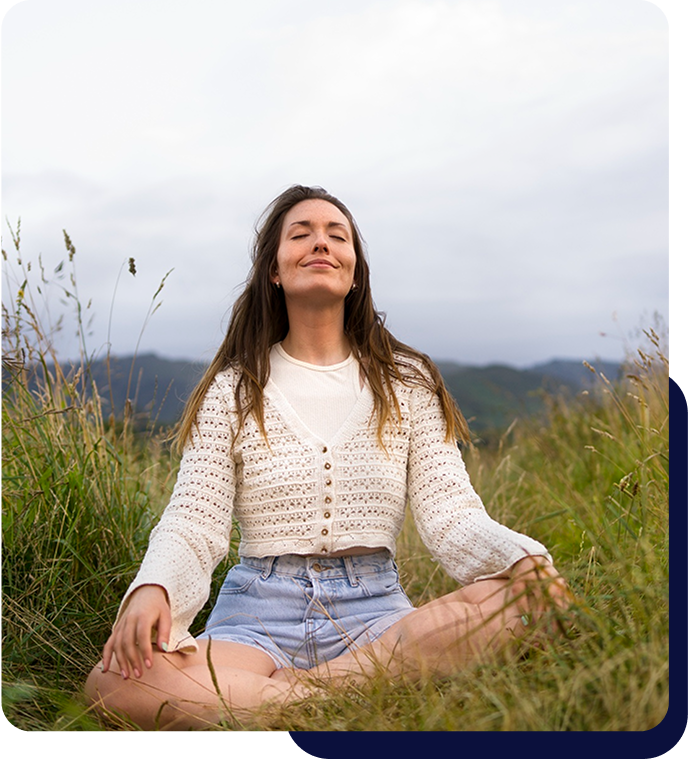 a woman feeling happy supported by TMS for Anxiety Treatment in Valencia, Calabasas & Lancaster, CA