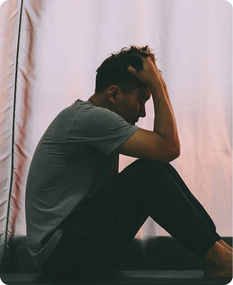 a man seeking TMS for depression treatment in valencia, Calabasas & Lancaster, CA